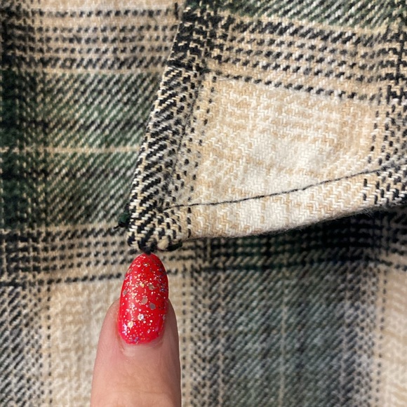 Field&Stream 1871 men’s 💯 cotton green plaid button down heavyweight shirt 🌞 - Picture 6 of 12